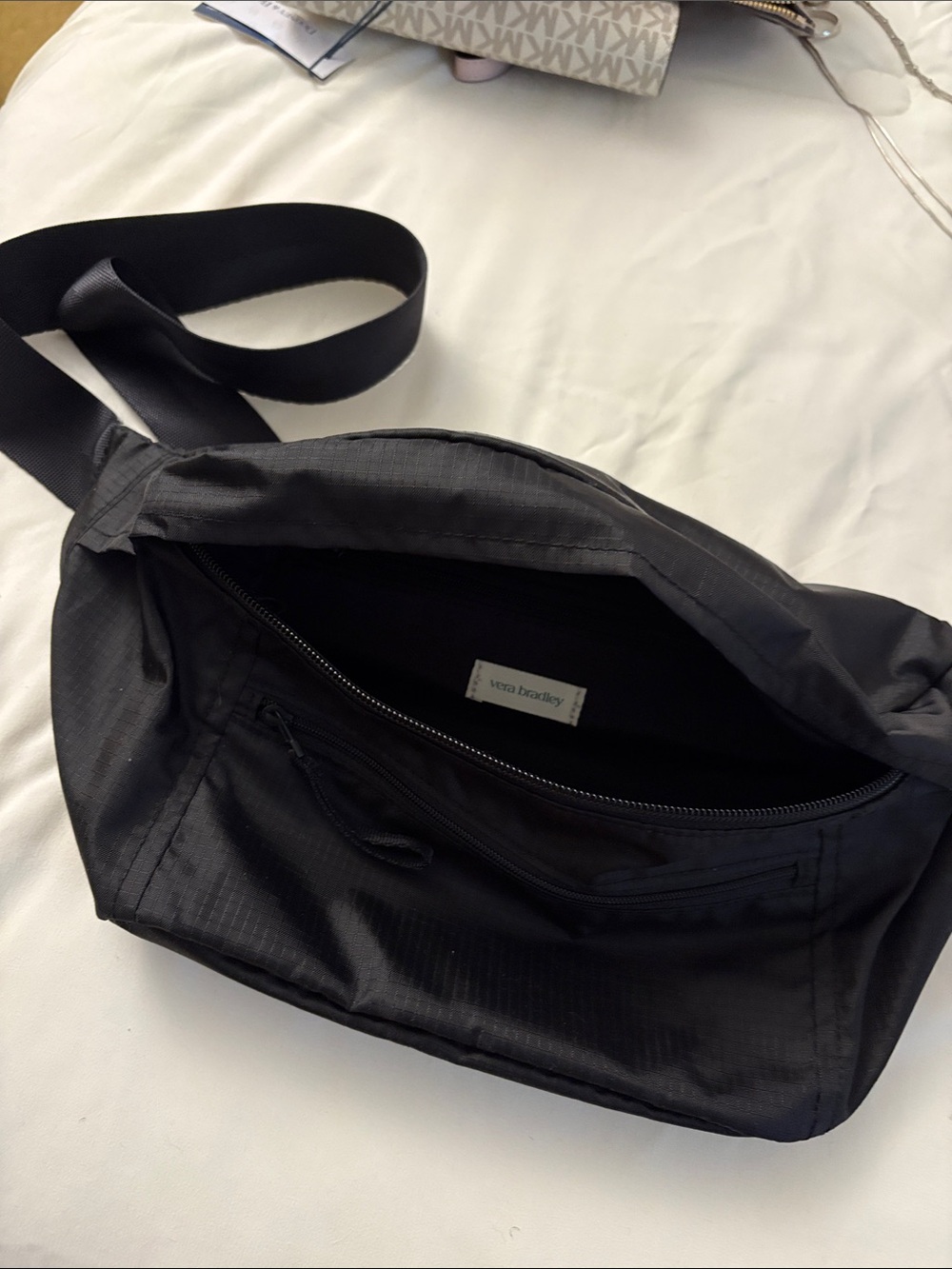 Vera Bradley Black Ripstop Crossbody Belt Bag